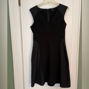 Ann Taylor - V Neck Black A Line Dress, size 4